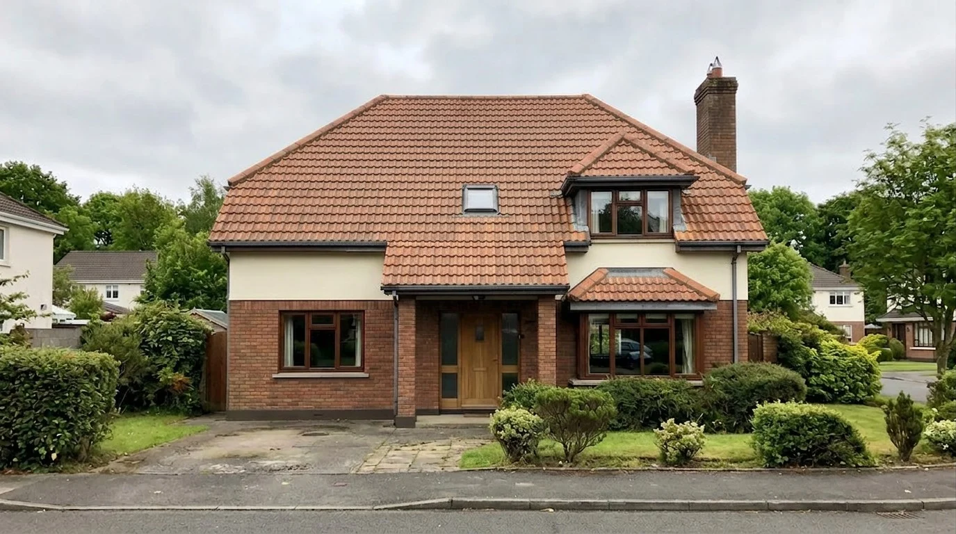 After roof visualiser example showing a terracotta clay tile roof preview